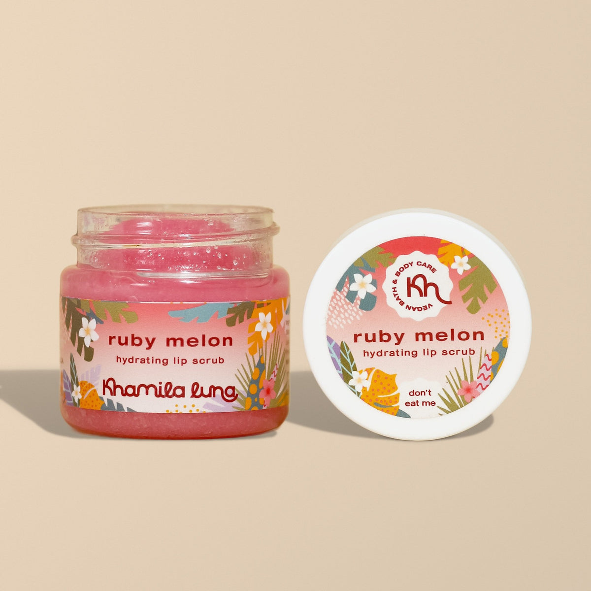 Ruby Melon Hydrating Lip Scrub, open