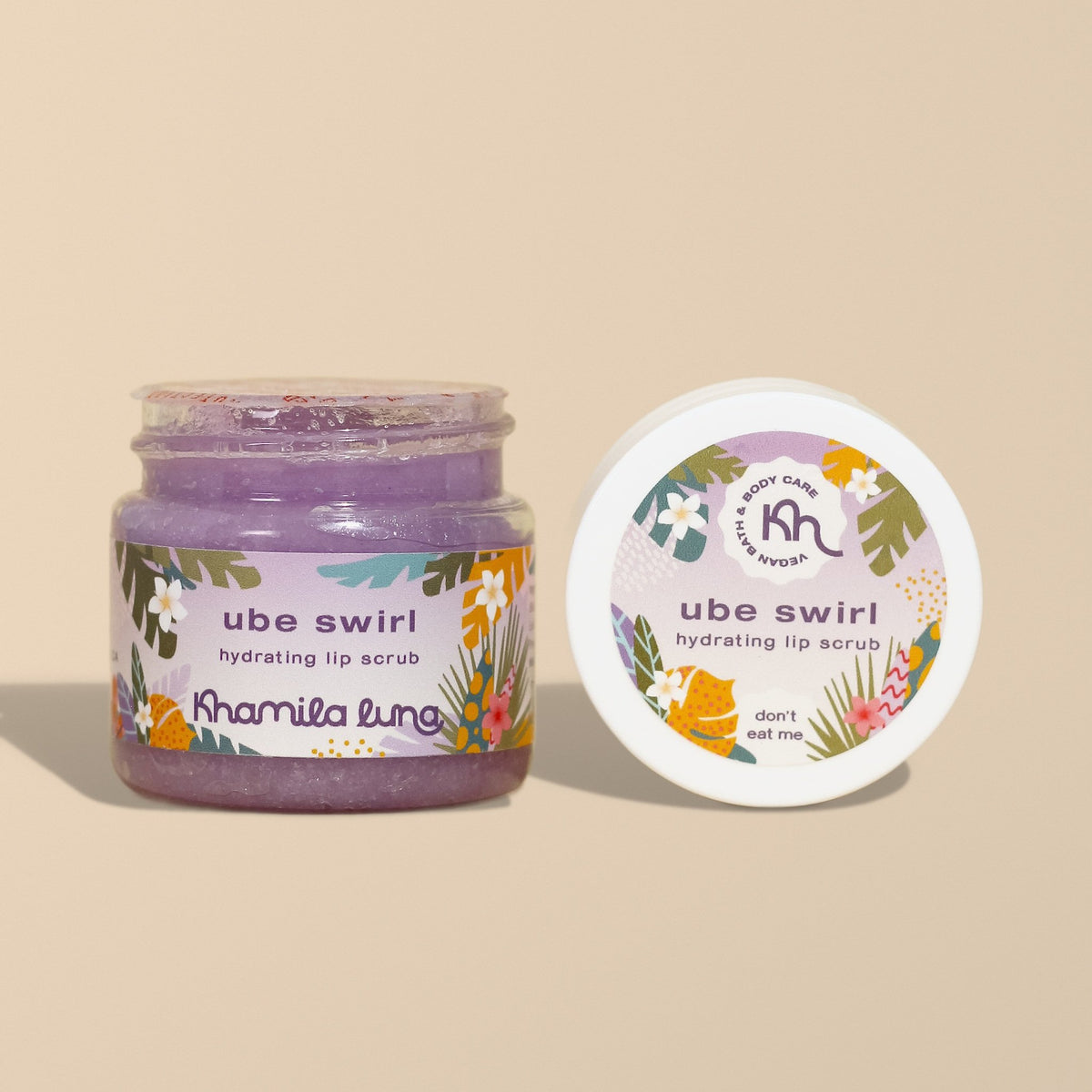 Ube Swirl Hydrating Lip Scrub, open